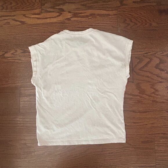 Anthropologie Cap Sleeve Floral Tee Peony Botanical Tee Size XS - Picture 8 of 11